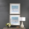 Sea Glass Sandbar Framed Prints, Set/2 (33695)