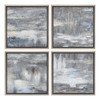 Shades Of Gray Hand Painted Art S/4 (34366)
