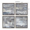 Shades Of Gray Hand Painted Art S/4 (34366)