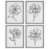 Bloom Black White Framed Prints, S/4 (41430)