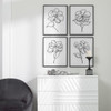 Bloom Black White Framed Prints, S/4 (41430)