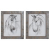 Equestrian Watercolor Framed Prints, S/2 (41614)
