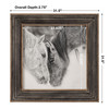 Custom Black And White Horses Print (51110)