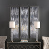Gray Showers Hand Painted Canvases, Set/3 (51304)