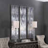Gray Showers Hand Painted Canvases, Set/3 (51304)