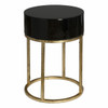 Myles Curved Black Accent Table (24642)