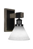 Tacoma 1 Lt Sconce In Matte Black & Paint Distressed Wood-Look (1841-MBDW-312)