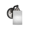 Paramount 1 Light Wall Sconce In Matte Black & Brushed Nickel (3421-MBBN-3001)