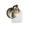 Paramount 1 Light Wall Sconce In Matte Black & Brass (3421-MBBR-4810)