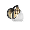 Paramount 1 Light Wall Sconce In Matte Black & Brass (3421-MBBR-4100)