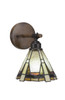 Blacksmith 1 Light Wall Sconce In Painted Wood-Look & Dark Granite (1751-9345)