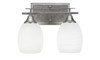 Uptowne 2 Light Bath Bar In Aged Silver (132-AS-615)
