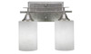 Uptowne 2 Light Bath Bar In Aged Silver (132-AS-310)