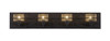 Sky Loft 4 Light Bath Bar In Dark Granite (1104-DG)