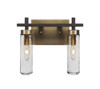 Salinda 2 Light Bath Bar In Espresso & Brass (2512-ESBR-600)
