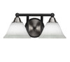 2 Light Bathroom Lighting In Matte Black & Brushed Nickel (3422-MBBN-311)