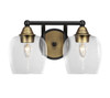 2 Light Bathroom Lighting In Matte Black & Brass (3422-MBBR-4810)