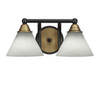 2 Light Bathroom Lighting In Matte Black & Brass (3422-MBBR-312)