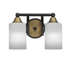 2 Light Bathroom Lighting In Matte Black & Brass (3422-MBBR-3001)