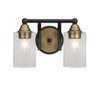 2 Light Bathroom Lighting In Matte Black & Brass (3422-MBBR-300)