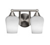 2 Light Bathroom Lighting In Brushed Nickel (3422-BN-211)