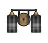 2 Light Bathroom Lighting In Matte Black & Brass (3422-MBBR-4069)