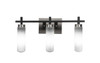 Salinda 3 Light Bath Bar In Matte Black & Brushed Nickel (2513-MBBN-601)