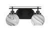 Odyssey 2 Light Bathroom Lighting In Matte Black (2612-MB-4109)