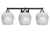 3 Light Bathroom Lighting In Matte Black & Brushed Nickel (3423-MBBN-4811)