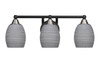 3 Light Bathroom Lighting In Matte Black & Brushed Nickel (3423-MBBN-4022)
