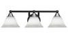 3 Light Bathroom Lighting In Matte Black & Brushed Nickel (3423-MBBN-311)