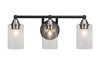 3 Light Bathroom Lighting In Matte Black & Brushed Nickel (3423-MBBN-300)