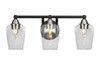 3 Light Bathroom Lighting In Matte Black & Brushed Nickel (3423-MBBN-210)