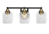 3 Light Bathroom Lighting In Matte Black & Brass Nickel (3423-MBBR-4810)