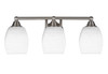 3 Light Bathroom Lighting In Brushed Nickel (3423-BN-4021)