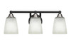 3 Light Bathroom Lighting In Matte Black & Brushed Nickel (3423-MBBN-460)