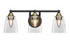 3 Light Bathroom Lighting In Matte Black & Brass Nickel (3423-MBBR-461)