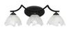 Zilo 3 Light Bath Bar In Matte Black (553-MB-755)