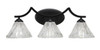 Zilo 3 Light Bath Bar In Matte Black (553-MB-7195)