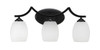 Zilo 3 Light Bath Bar In Matte Black (553-MB-615)