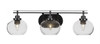 Odyssey 3 Light Bath Bar In Matte Black (2613-MB-202)