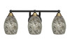 3 Light Bathroom Lighting In Matte Black & Brass Nickel (3423-MBBR-5054)