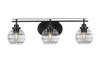 Odyssey 3 Light Bathroom Lighting In Matte Black (2613-MB-5110)