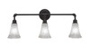 Vintage 3 Light Bath Bar In Dark Granite (183-DG-721)