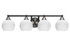 Paramount 4 Light Bath Bar In Matte Black & Brushed Nickel (3424-MBBN-4101)