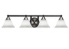 Paramount 4 Light Bath Bar In Matte Black & Brushed Nickel (3424-MBBN-311)