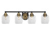 Paramount 4 Light Bath Bar In Matte Black & Brass (3424-MBBR-4810)