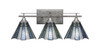 Uptowne 3 Light Bath Bar In Aged Silver (133-AS-9325)