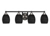 Paramount 4 Light Bath Bar In Matte Black & Brushed Nickel (3424-MBBN-4029)