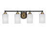 Paramount 4 Light Bath Bar In Matte Black & Brass (3424-MBBR-4061)